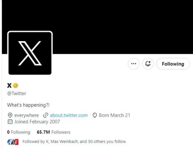 Twitter正式启用 X 名称和 Logo,告别原有名称和小蓝鸟形象
