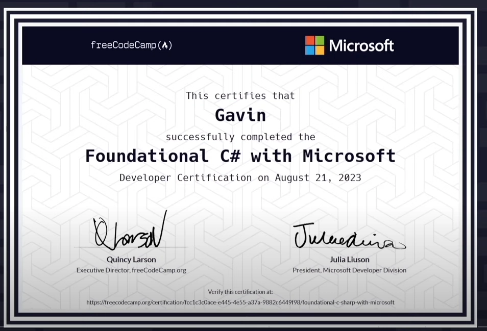 微软与 freeCodeCamp 合作,推出基础 C# 认证,完成 35 小时课程通过考试可免费获取证书