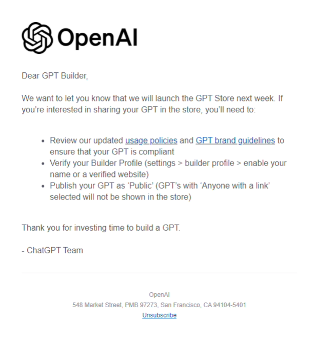 OpenAI下周推出GPT Store，允许用户销售和共享自定义聊天机器人