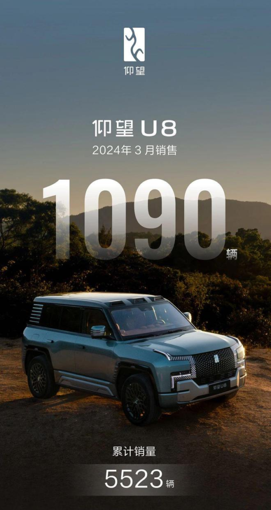 仰望U8 3月销量