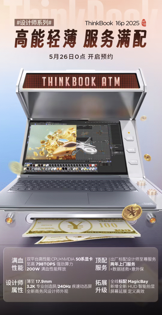 联想ThinkBook 16p 2025 AI元启版