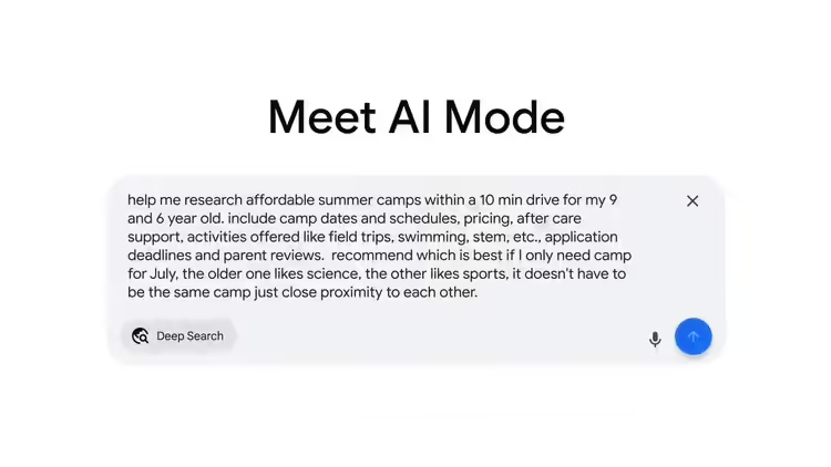 谷歌搜索AI Mode