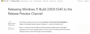 Windows 11 24H2 RP频道预览版更新推送：默认浏览器调整、性能优化全面升级​
