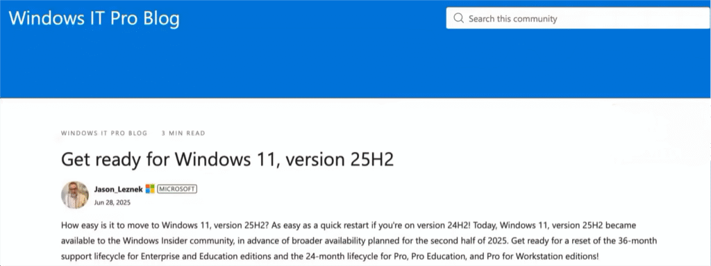 Windows 11 25H2