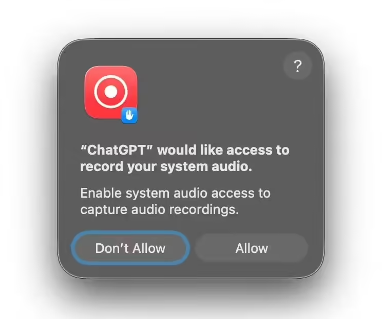 ChatGPT Plus版Mac应用新增Record Mode