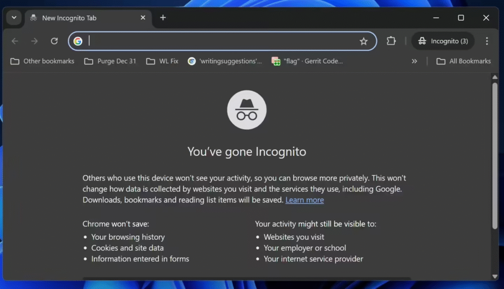 谷歌在Win11测试Chrome无痕模式新功能