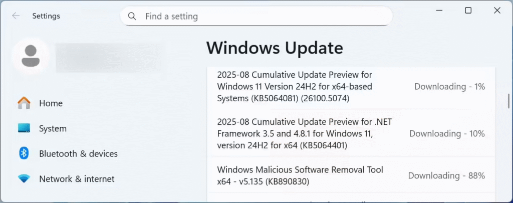 Windows 11 24H2可选更新KB5064081