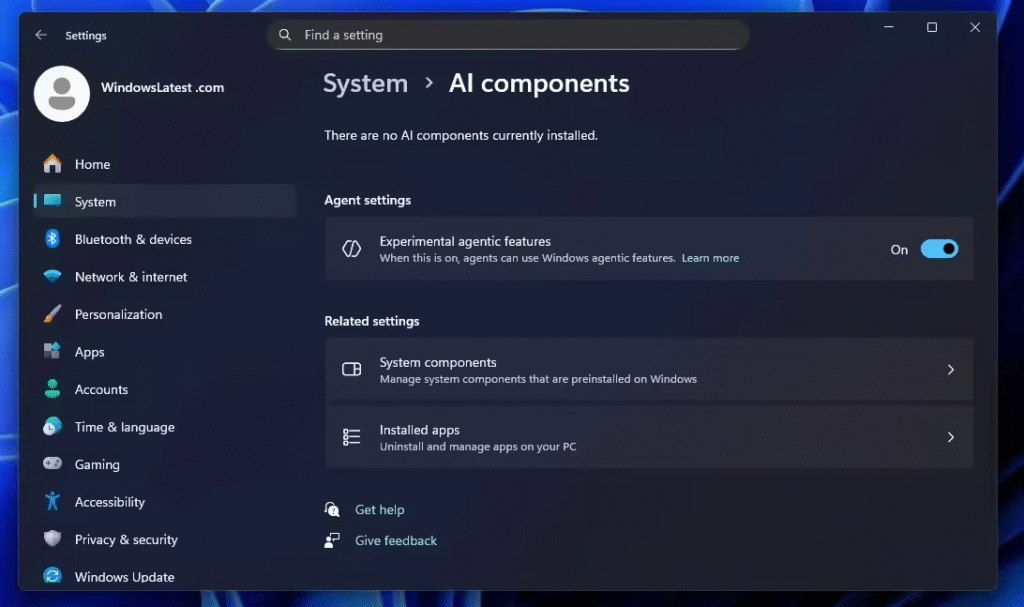 Windows智能体工作区