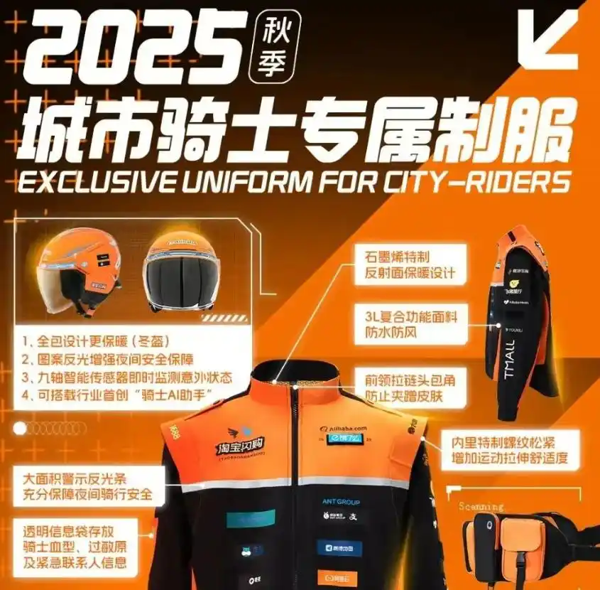 淘宝闪购城市骑士制服