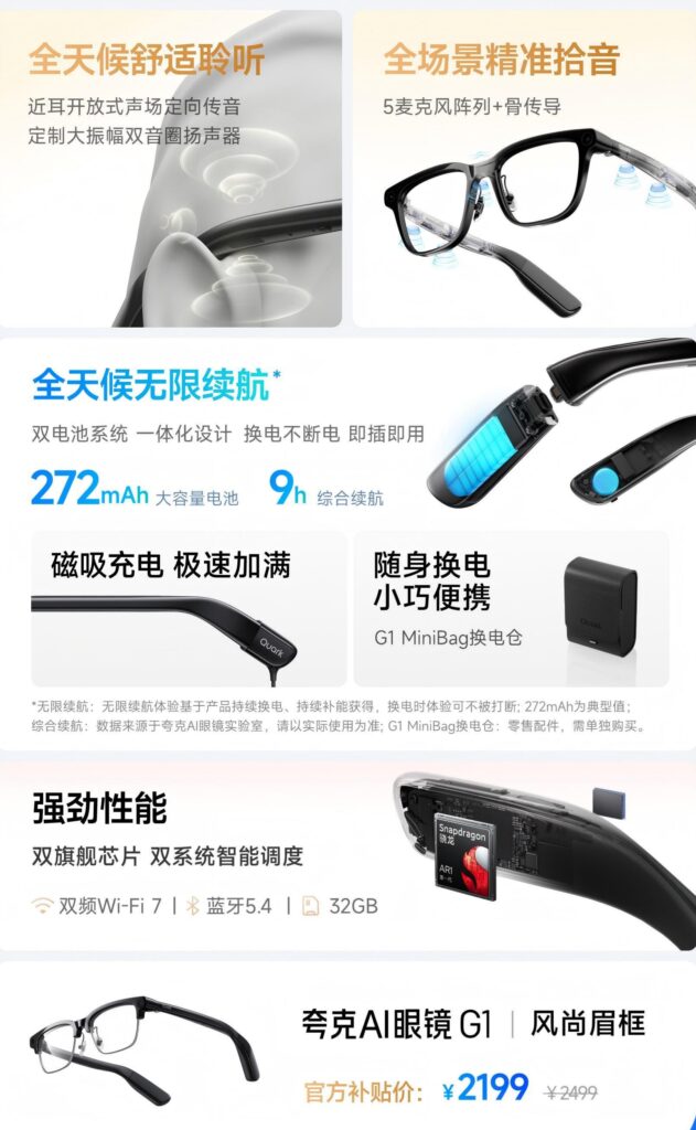夸克AI眼镜G1