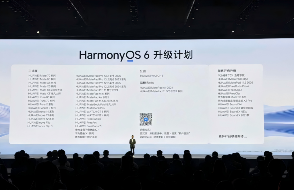 华为HarmonyOS 6适配设备突破3200万台，公布最新升级计划