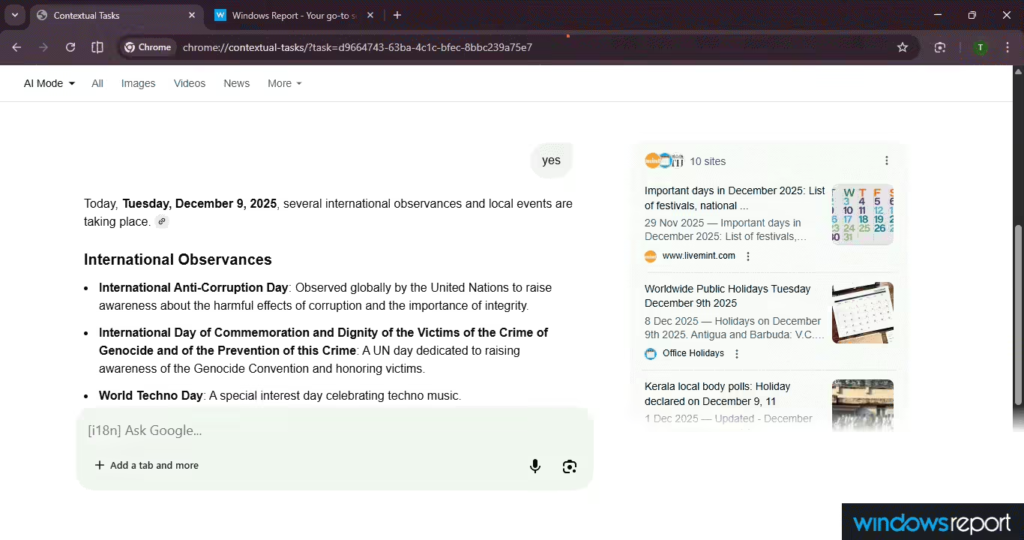 谷歌Chrome浏览器测试原生集成AI模式