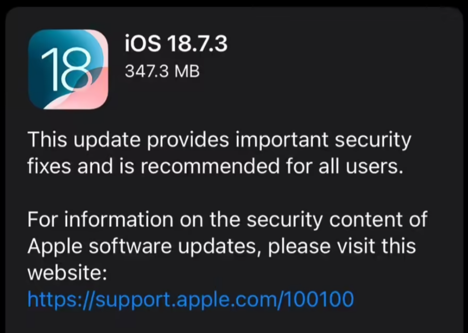 iOS 18.7.3