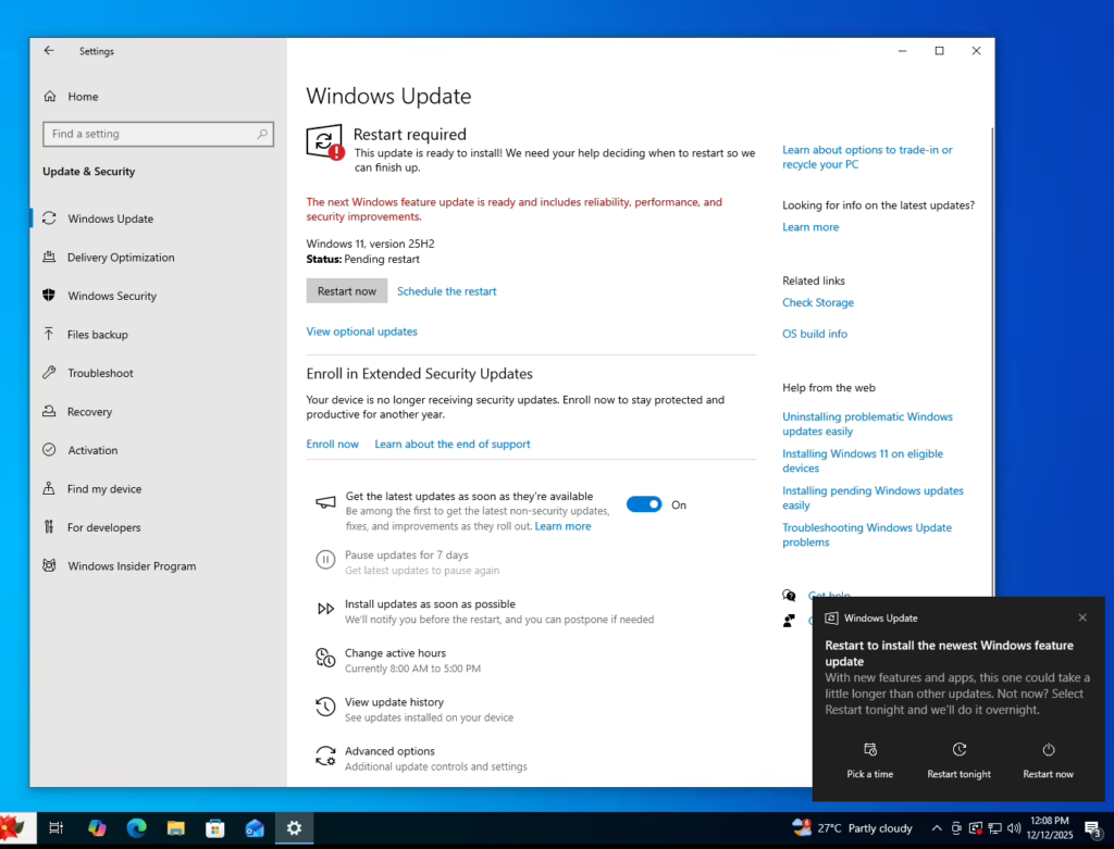 Windows 10未加入ESU用户遇暂停更新选项失效问题