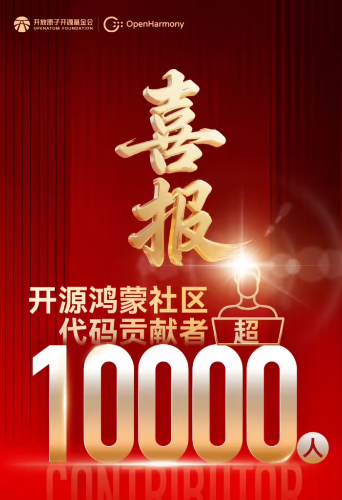 开源鸿蒙社区代码贡献者突破万人