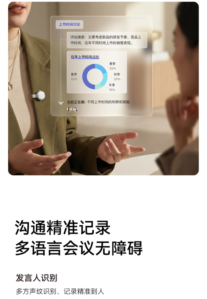 飞书联合安克创新推出首款硬件产品“AI录音豆”