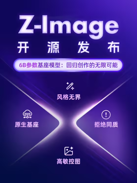 阿里云通义开源发布Z-Image基座模型