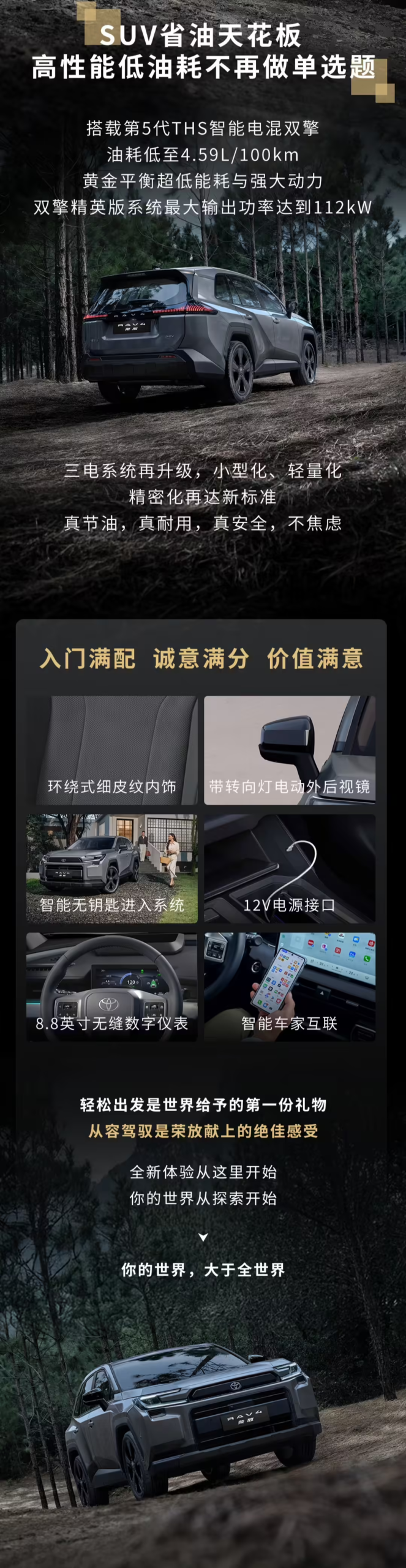 一汽丰田第六代荣放2.0L双擎限时15.18万