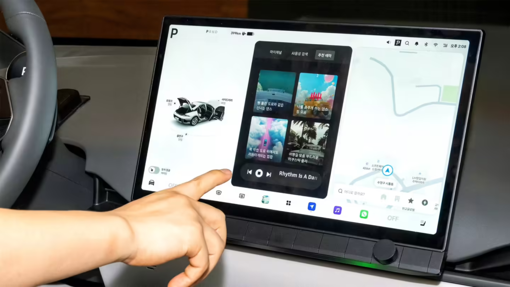 现代新款 Pleos Connect 概念车内饰原型