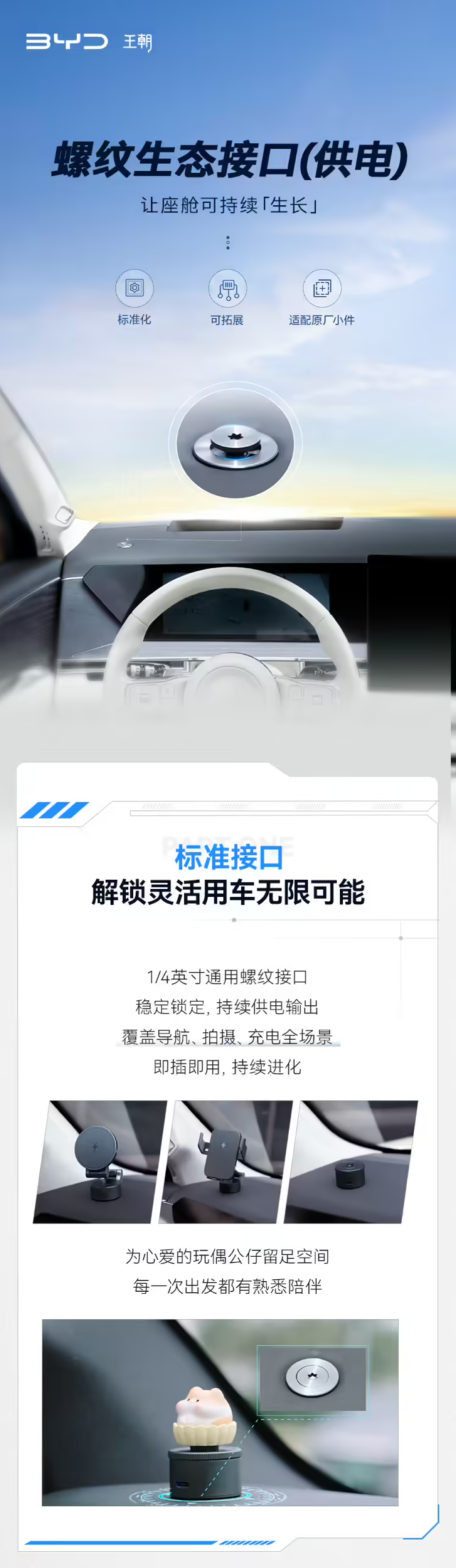 比亚迪全系车型将陆续搭载螺纹生态接口