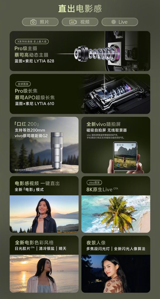 vivo X500正式发布,首发天玑9600M与8K原生Live,5499元起