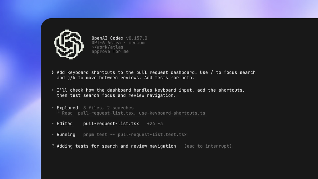 支持语音交互与多智能体管理,OpenAI升级Codex CLI命令行工具